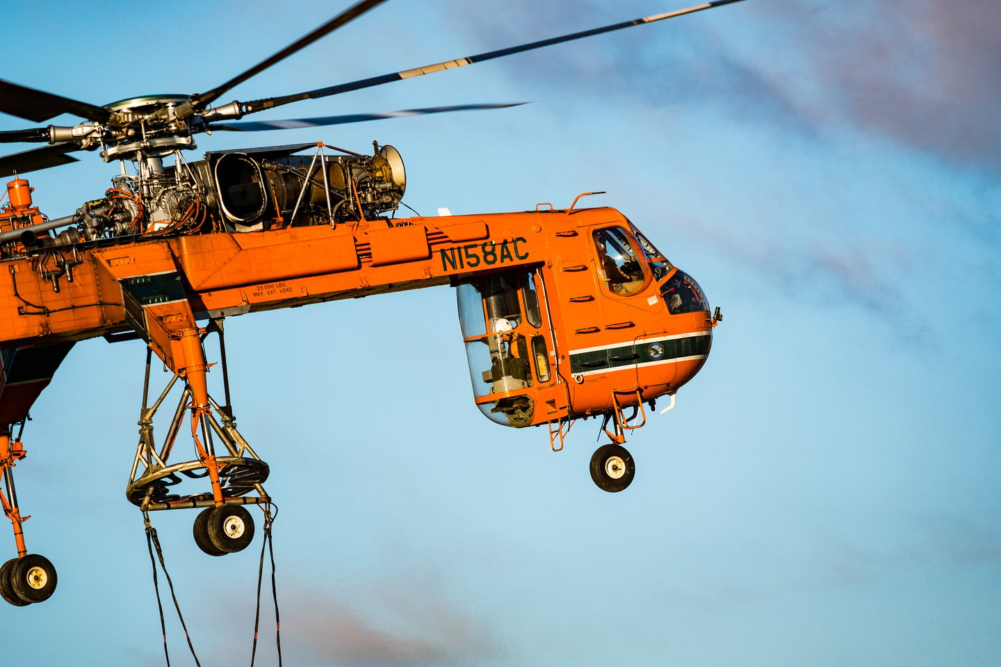 An image of a helicopter involved in providing a customer connection