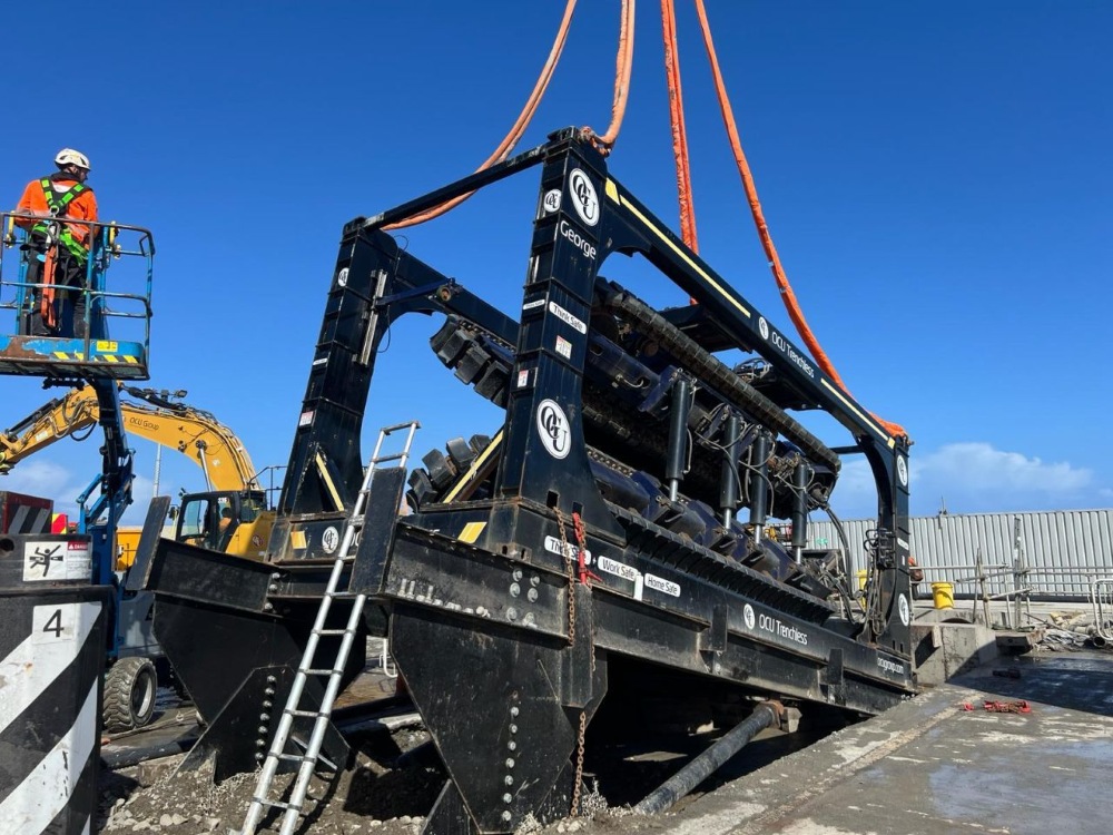 A horizontal directional drilling (HDD) rig.