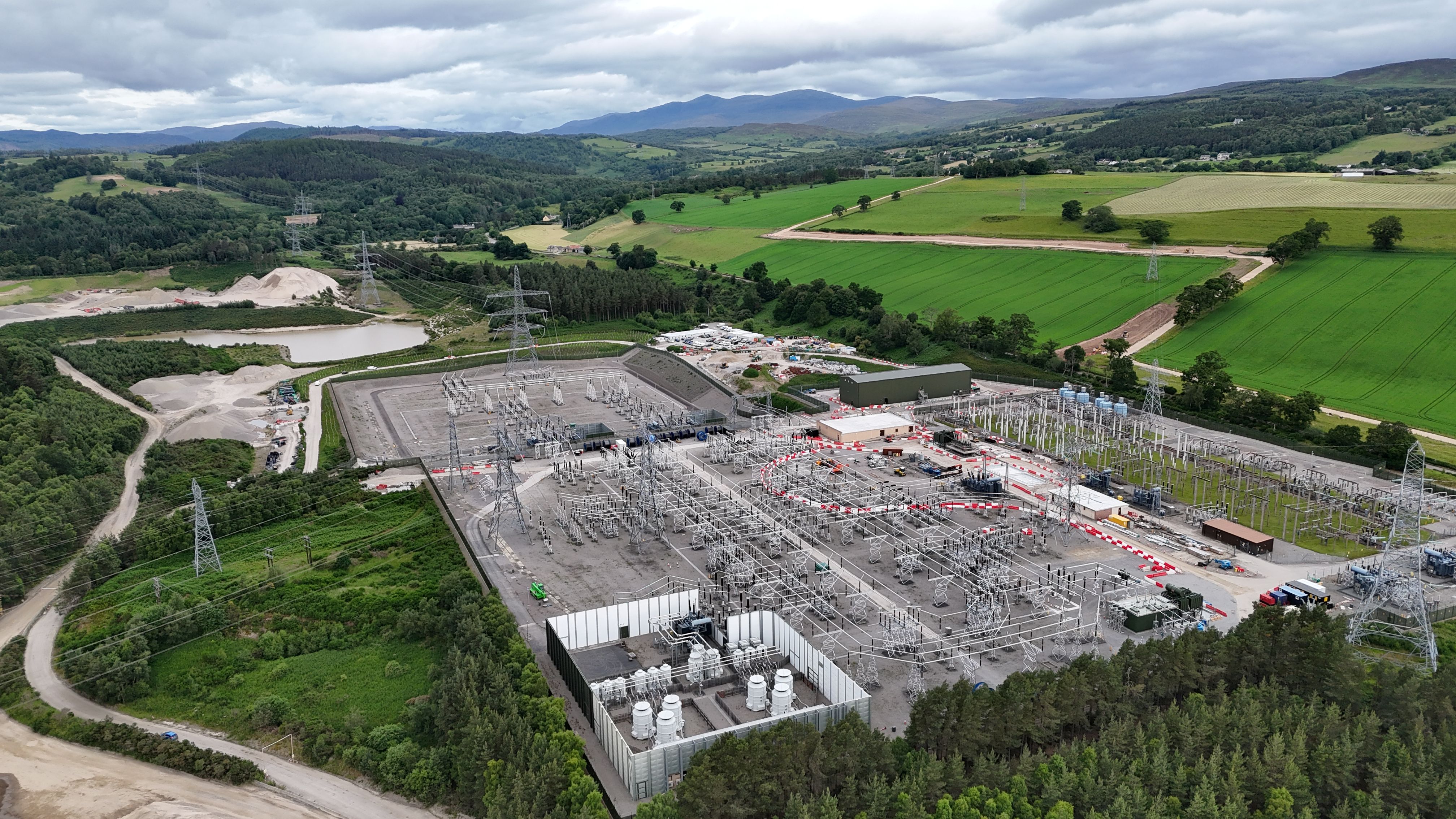 Aerial photo of Beauly substation