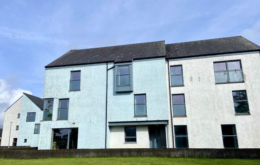 A block of flats in Portree, Skye