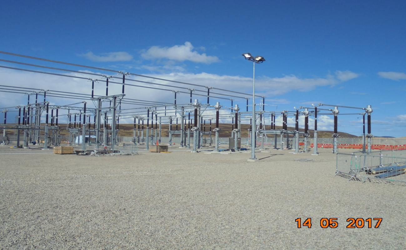 Loch Buidhe progress photos week Substation infrastructure on a construction site.