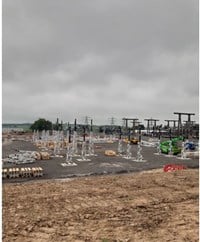 A substation under construction.