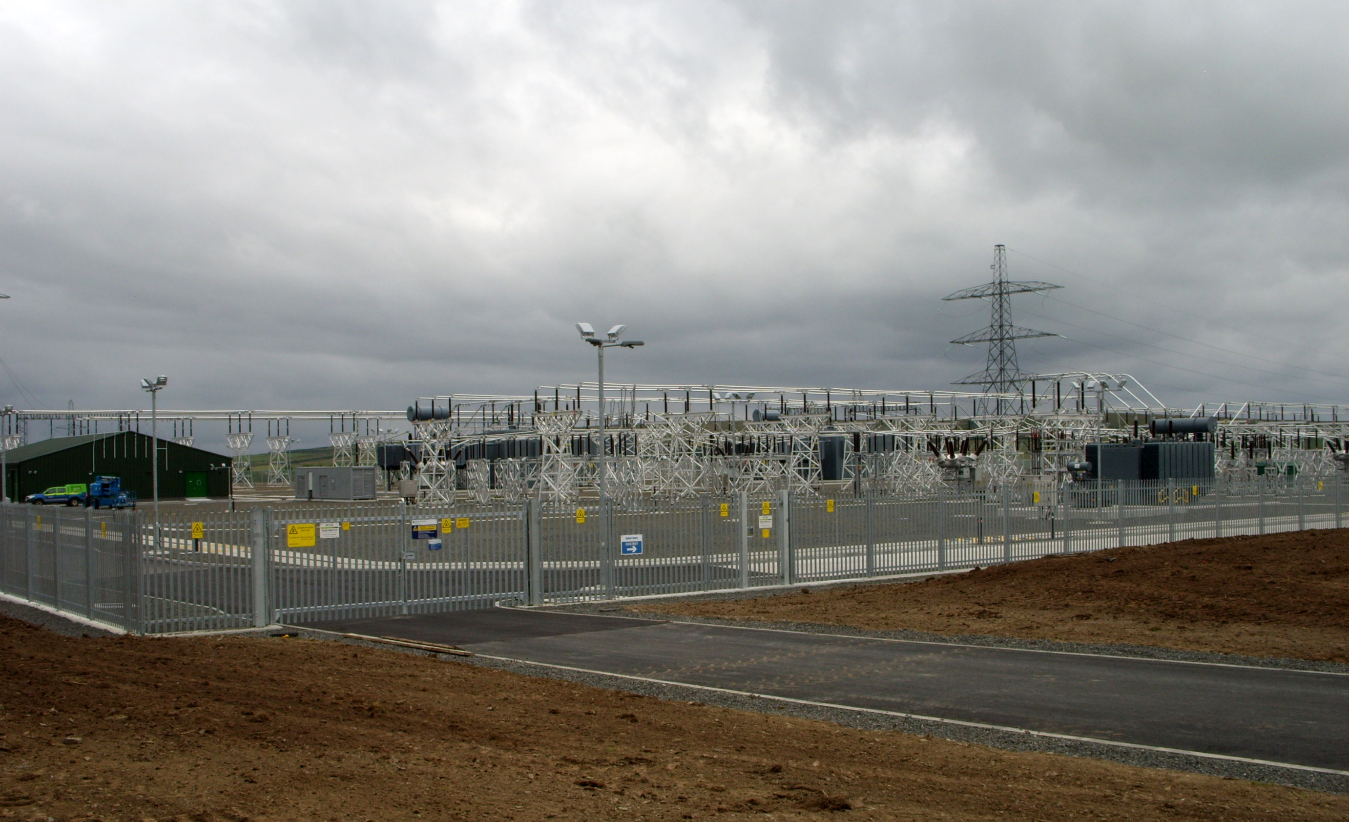 substation under grey skys