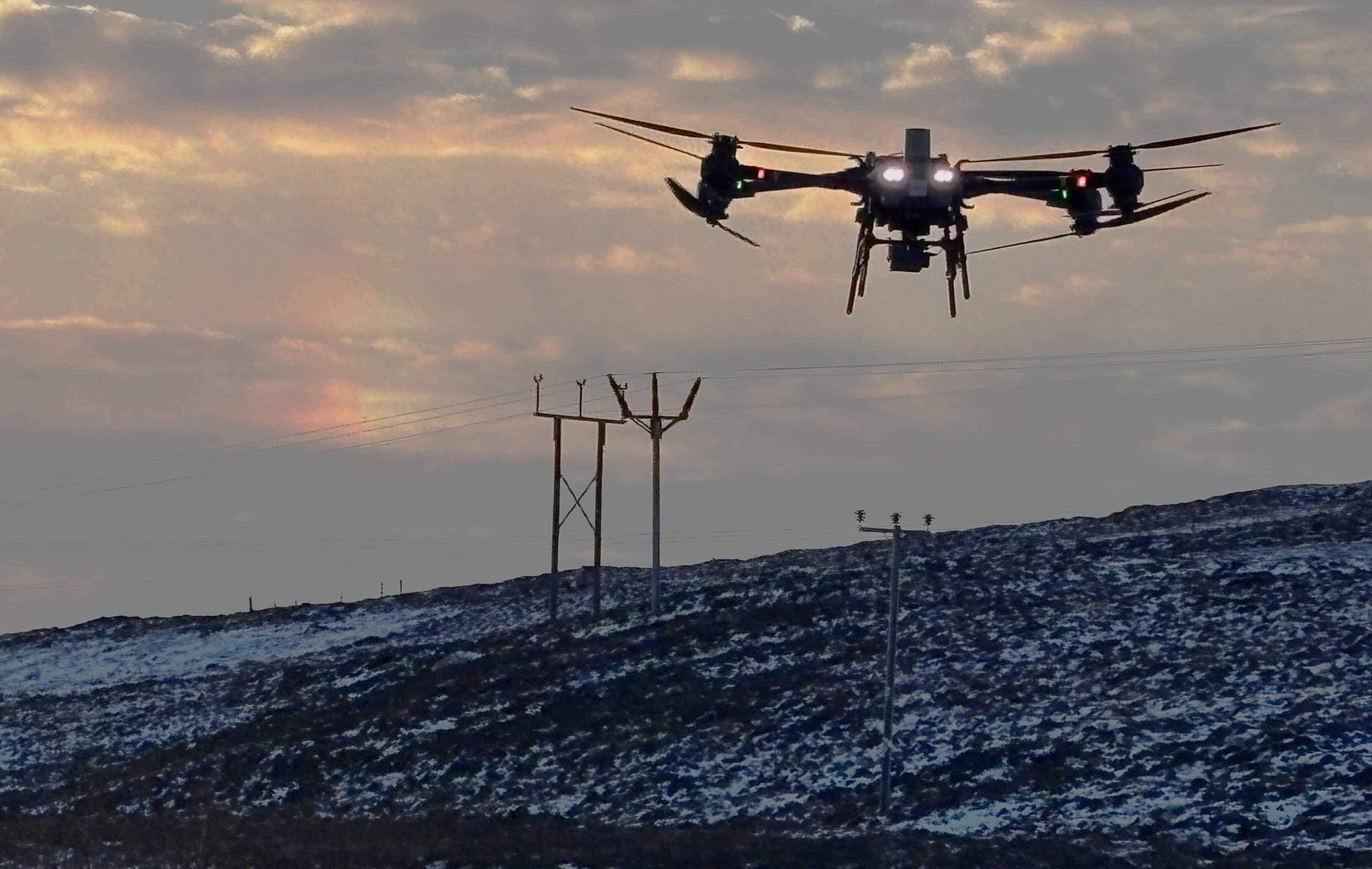 Drone being used on Western Isles power network upgrade