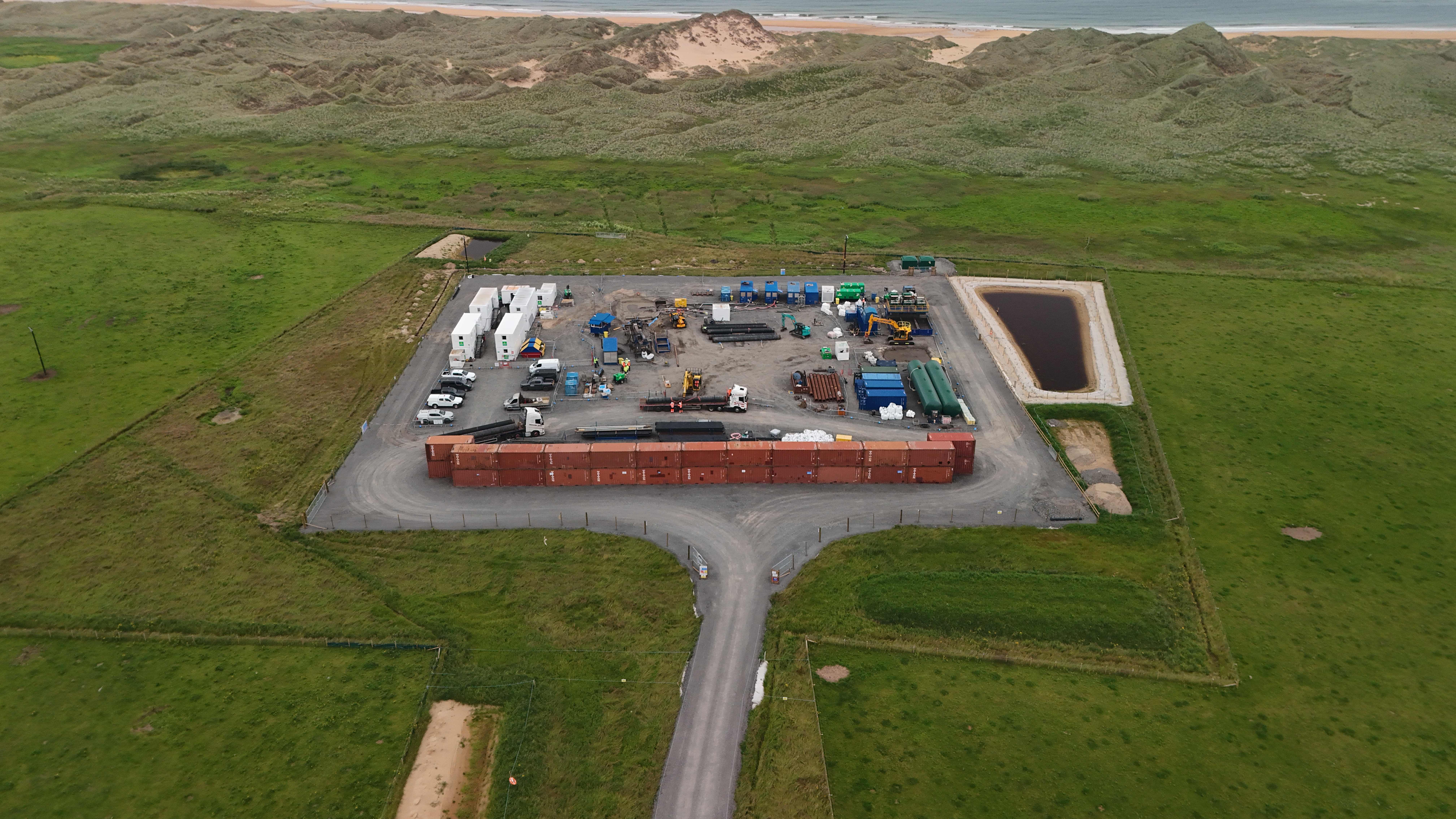 Arial photo of the Rattray construction site