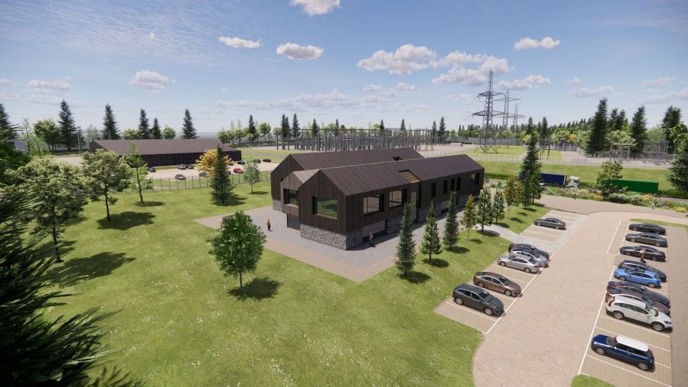 A visualisation of the new state-of-the-art training centre in Thainstone near Inverurie which will include classrooms as well as an operational yard for practical training