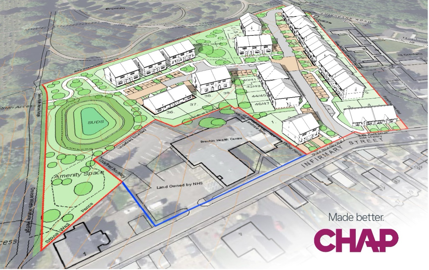CHAP housing map for Brechin housing plan