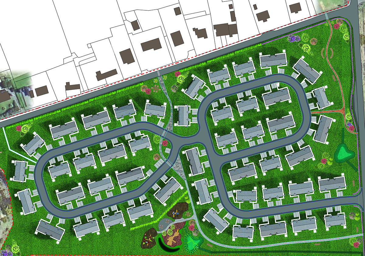 Planning map for Stonorway housing project at Stornoway Airport