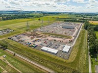 Aerial View of construction site.