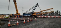 Crawler crane.