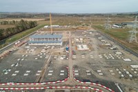 Aerial view of substation.