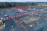 Aerial view of site.