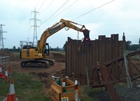 Digger on site.