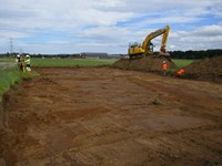 preparing ground for foundation.