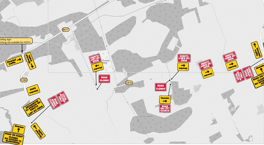 Map of what roads will be closed.