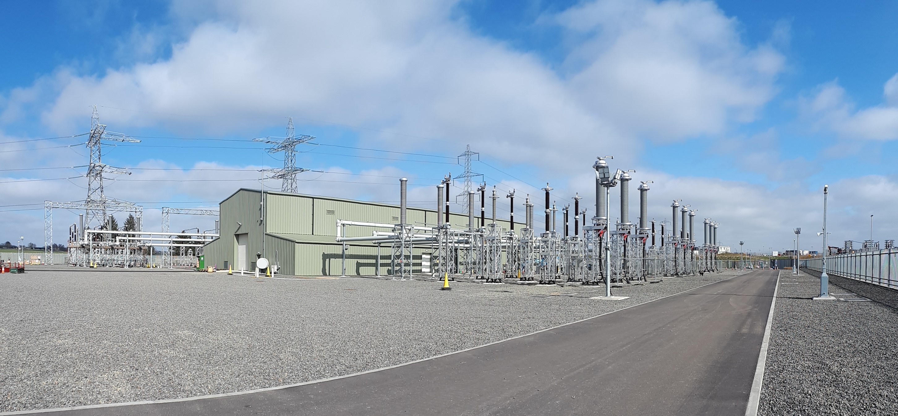 A wide view of a substation.