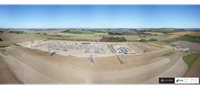 An aerial view of a substation, a logo in the corner states "CYBERHAWK".