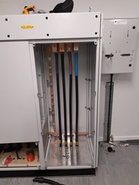 Cabling in a unit.