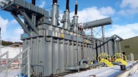 A large section of substation infrastructure.