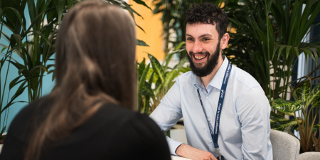 Early careers colleagues in conversation