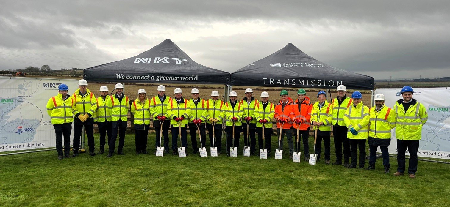 1. SSEN Transmission_Teams from SSEN Transmission, NKT, Nicol of Skene and John Gunn & Sons came together to mark the start of early enabling work on the Spittal-Peterhead project.jpg