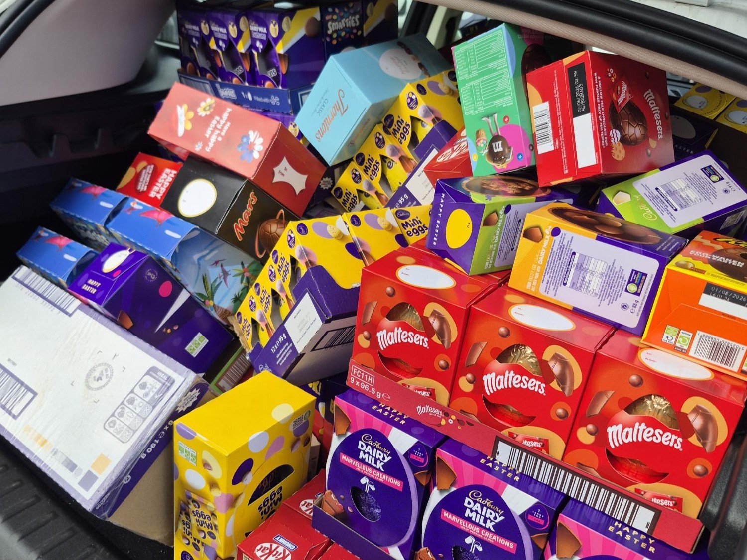 Easter eggs destined for local organisations. courtesy of the Netherton Hub team.jpg
