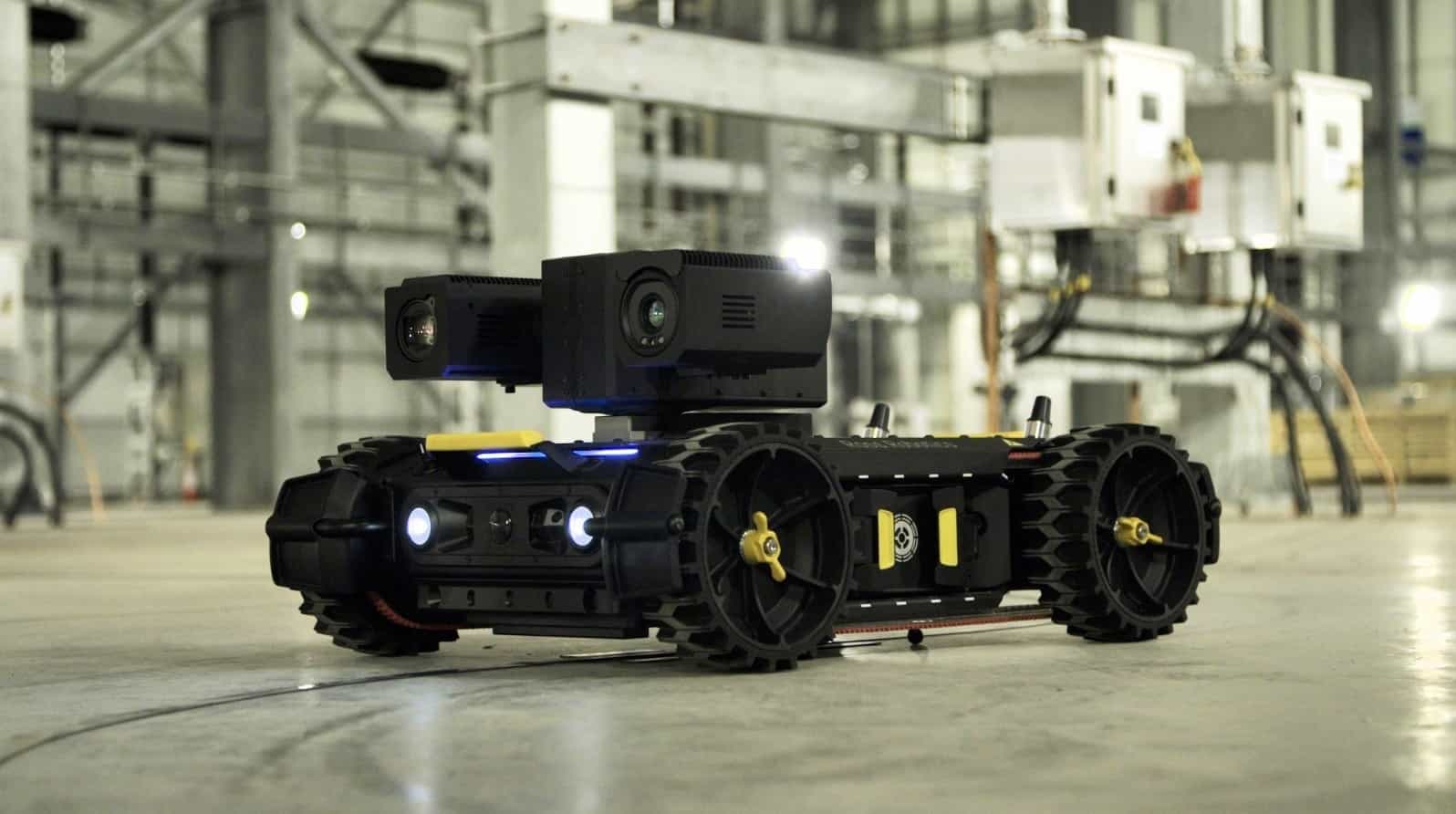 Haggis the robot. Devloped by Ross Robotics, helps SSEN Transmission monitor and inspect electricial components and identify faults.