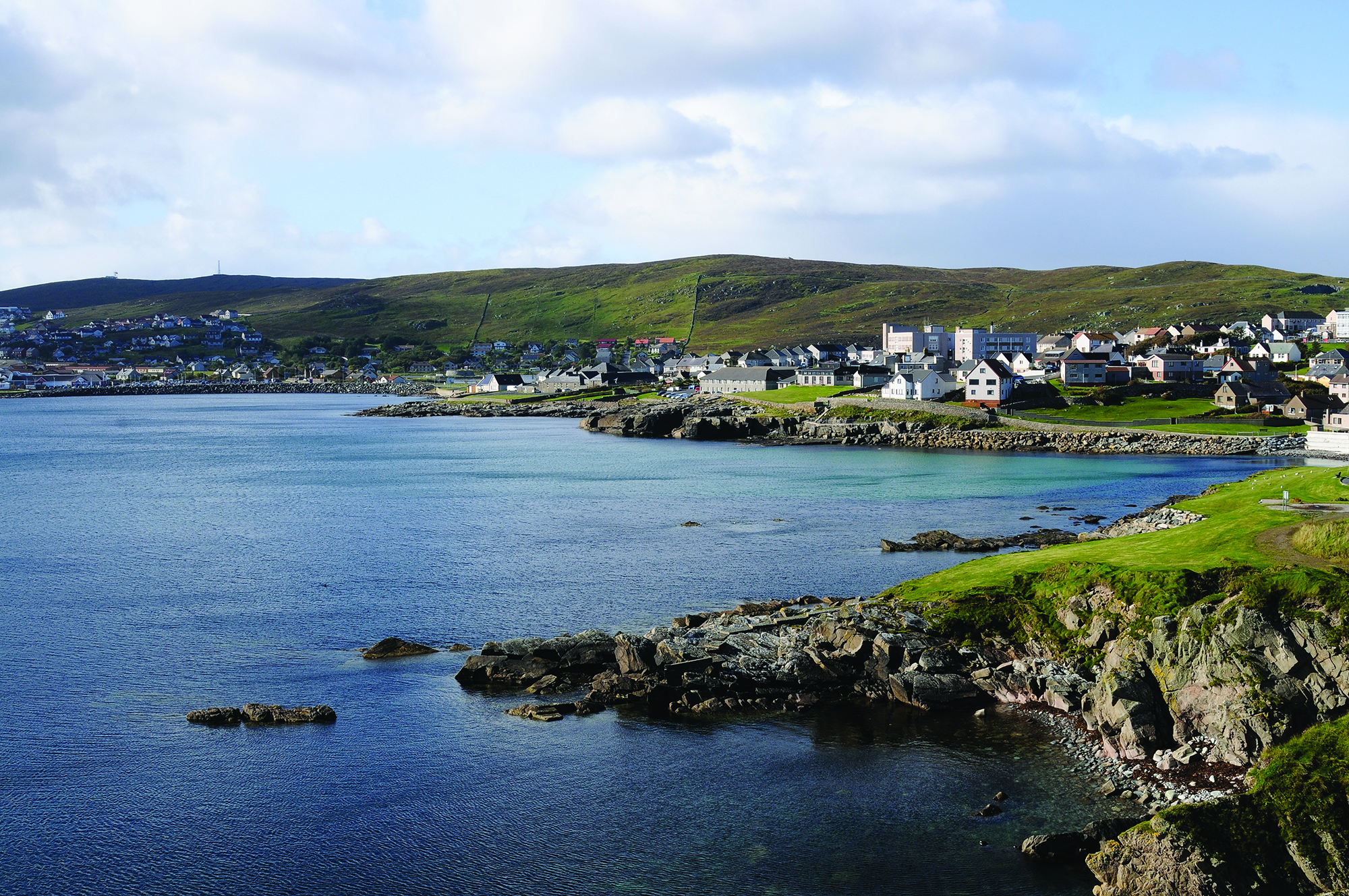 Shetland landscape overlooking the sea