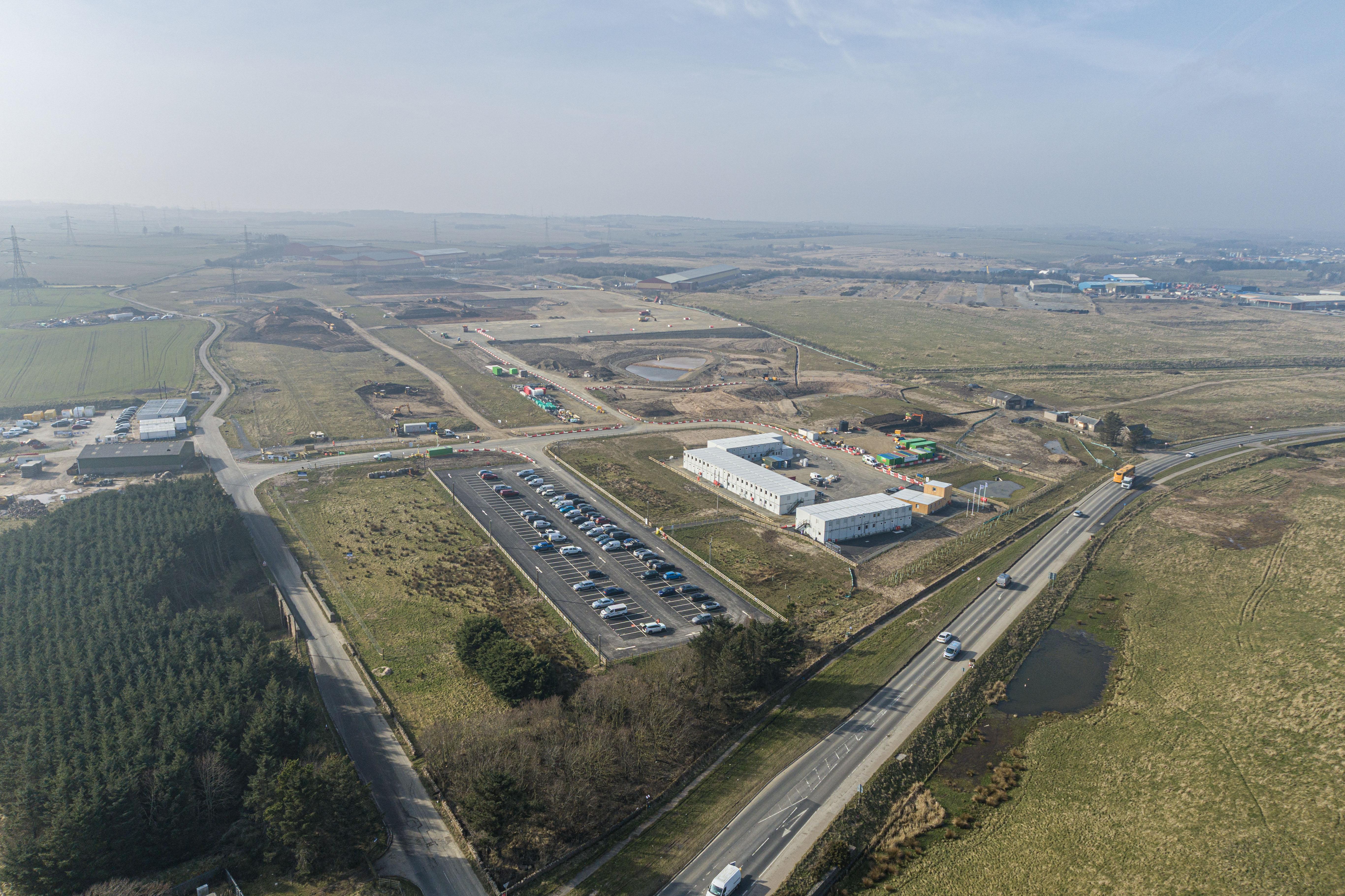 EGL2 HVDC converter station construction work