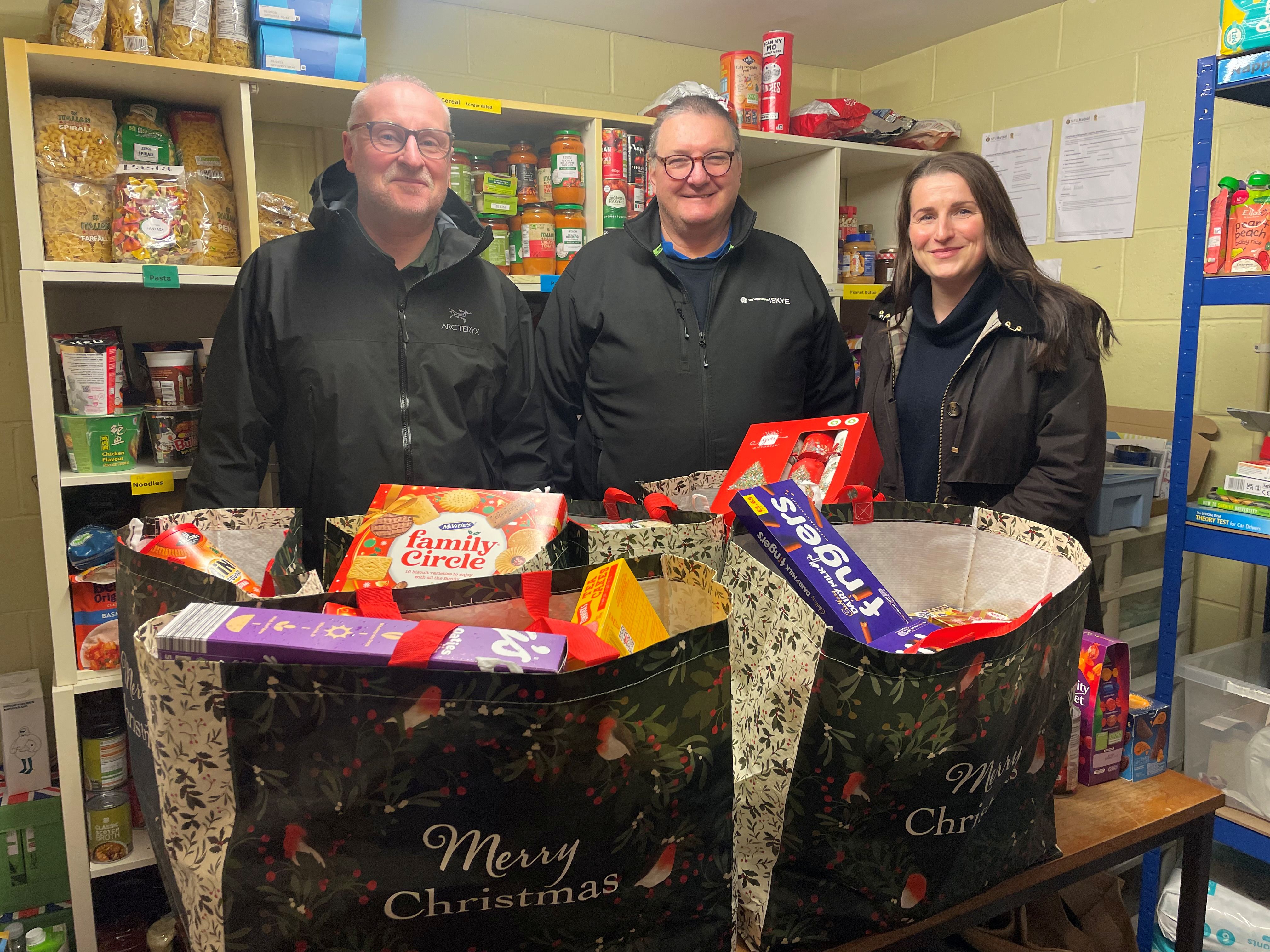 1. SSEN Transmission_Team members from GE Vernova and SSEN Transmission drop off Christmas donations at a foodbank in Portree.jpg